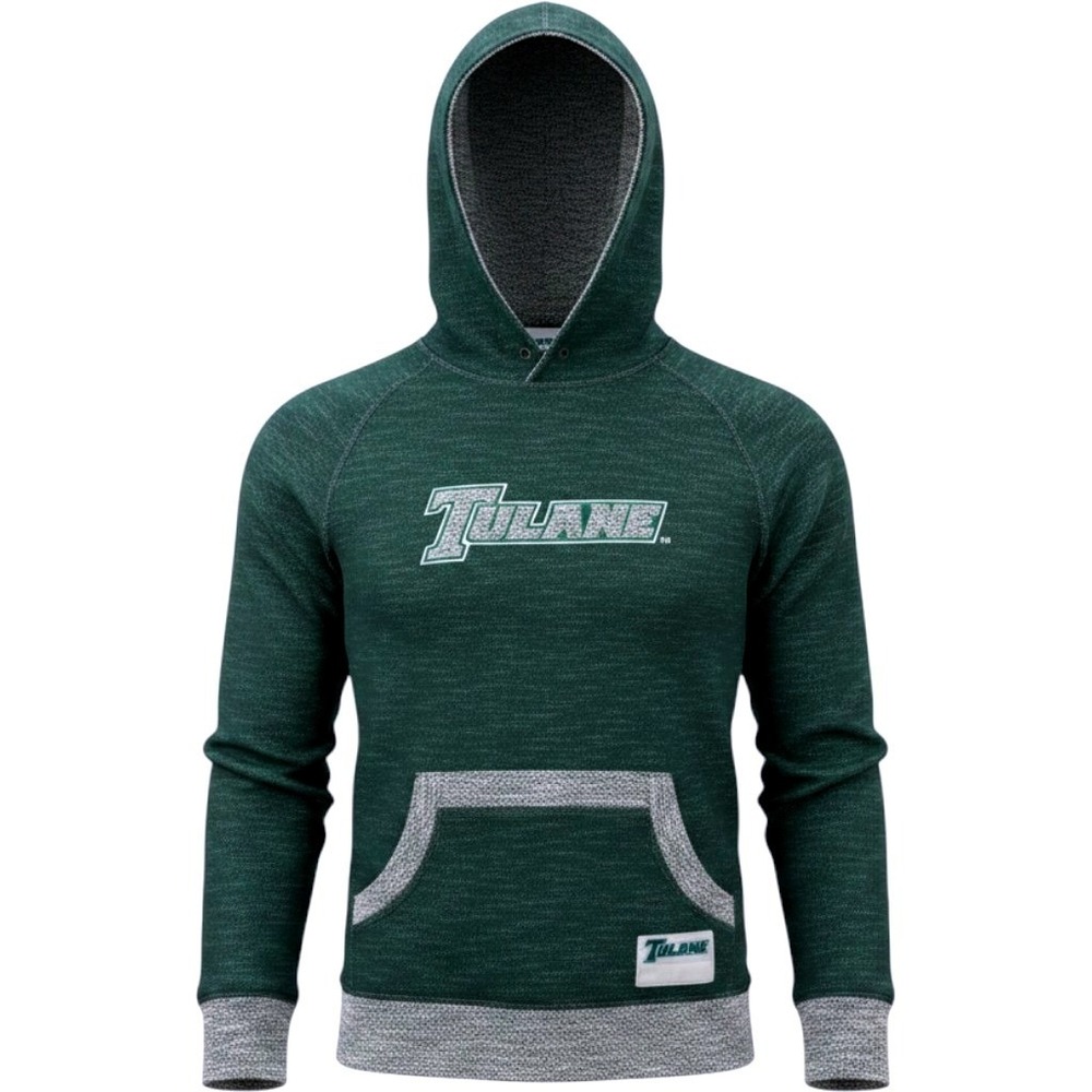 Nuyu Tulane Green Wave Hoodie Sweatshirt Small Green Marl Collegiate Skater NWT